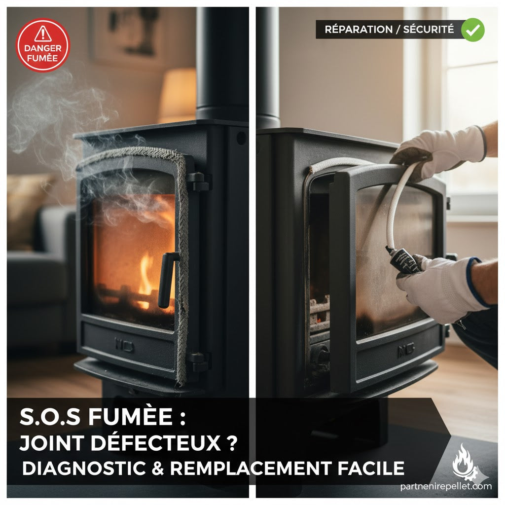 Fumée à l'allumage : et si le joint de porte de votre appareil de chauffage était H.S. ?